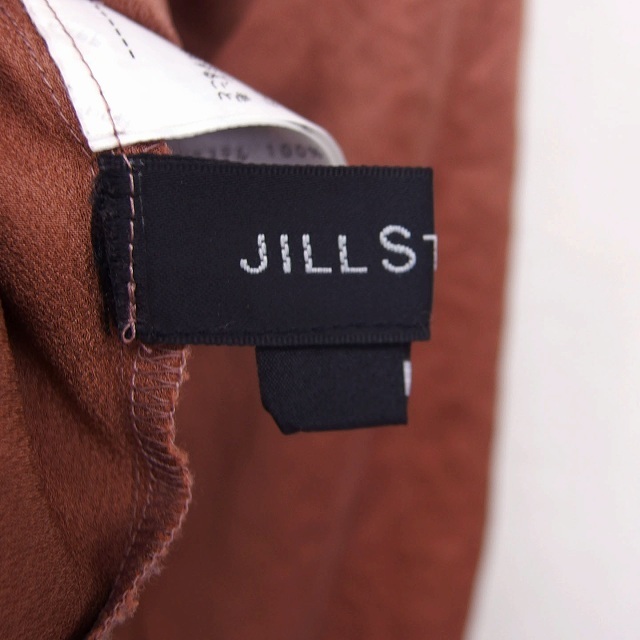  Jill Stuart JILL STUART cut and sewn оборка цвет длинный рукав под замшу одноцветный простой лента M Brown чай /HT19 женский 