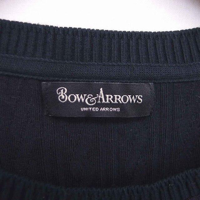  United Arrows UNITED ARROWS BOW&ARROWS вязаный cut and sewn круглый вырез тонкий длинный рукав чёрный черный /TT36 мужской 