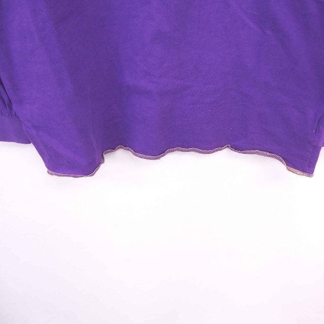 ジュエティ jouetie カットソー Tシャツ モックネック プリント 肩ボタン 長袖 M 紫 パープル /TT2 レディース_画像5