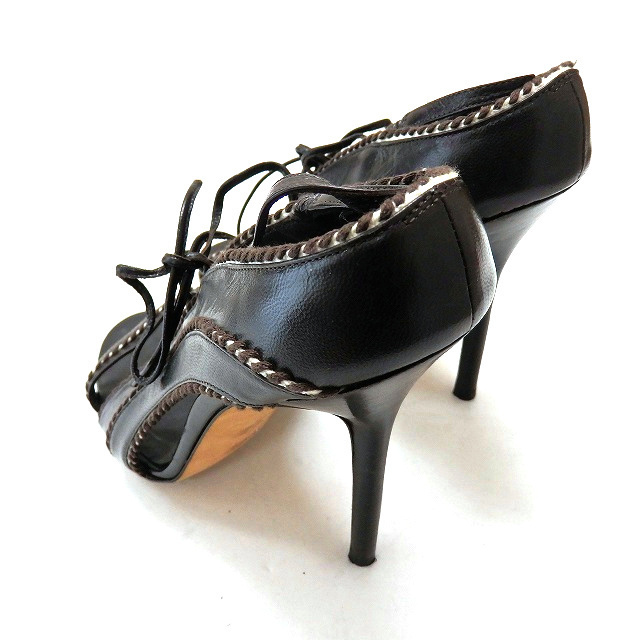 マノロブラニク MANOLO BLAHNIK レザー ヒールサンダル シューズ 靴