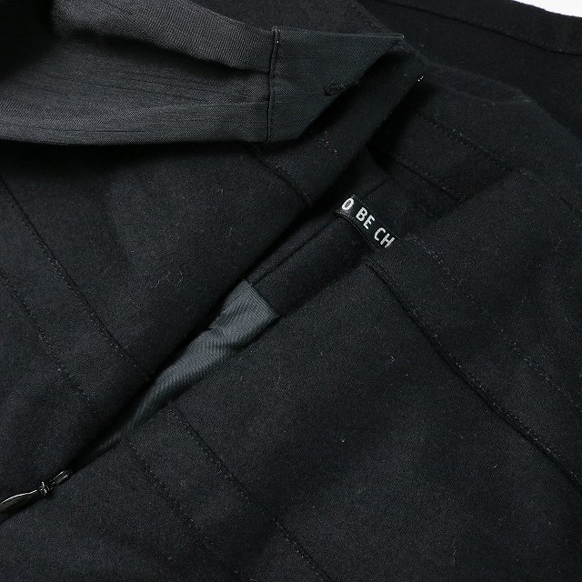 トゥービーシック TO BE CHIC フレアスカート ひざ丈 ウール リボン 38 M 黒 ブラック /YI18 レディース_画像5