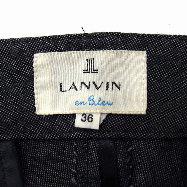 ランバンオンブルー LANVIN en Bleu サブリナ クロップド パンツ センタープレス ポケット 36 チャコールグレー /FT46 レディース_画像3