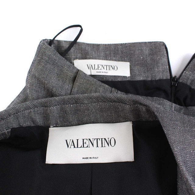 ヴァレンティノ ヴァレンチノ VALENTINO スーツ セットアップ 上下 ジャケット タイトスカート 6 S グレー /KH ●D レディース_画像6