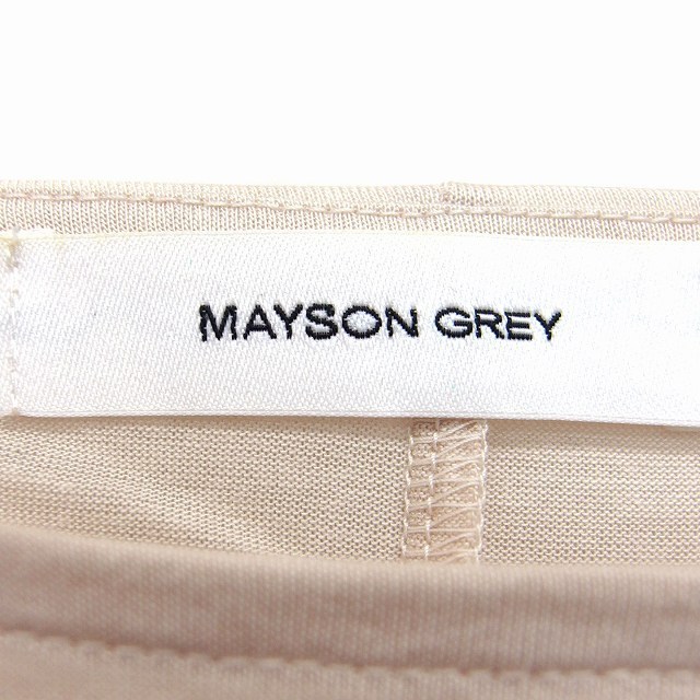  Mayson Grey MAYSON GREY футболка cut and sewn круглый вырез длинный рукав одноцветный простой оборка рукав 2 бежевый /HT10 женский 