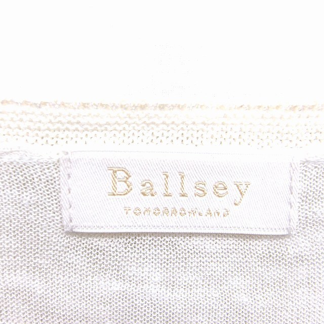  Ballsey BALLSEY Tomorrowland V neck knitted sweater long sleeve thin white /FT21 lady's 