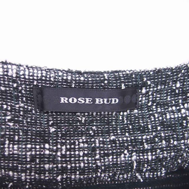  Rose Bud ROSE BUD jumper skirt One-piece knee height knitted flair no sleeve F black white black white /TT23