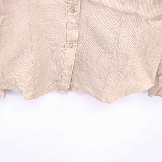 ローズバッド ROSE BUD シャツ ブラウス ステンカラー 薄手 綿 コットン 長袖 1 ベージュ 茶 /TT32 レディース_画像5