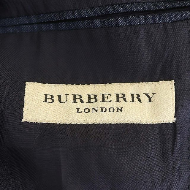 バーバリー ロンドン BURBERRY LONDON テーラードジャケット リネン混 総裏地 シングル 2B 46R 紺 ネイビー /CM ■OS メンズ_画像3