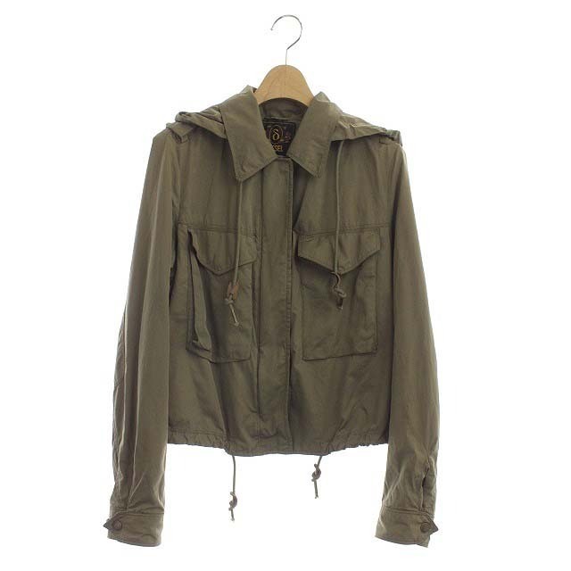 ディーゼル DIESEL ミリタリージャケット ジップアップ フード XS
