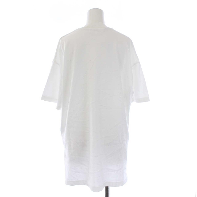 エンフォルド ENFOLD 21SS ブロック天竺スタンドネック ルーズT-SHIRT 半袖 Tシャツ カットソー 無地 オーバーサイズ 38 M 白 ホワイト_画像3