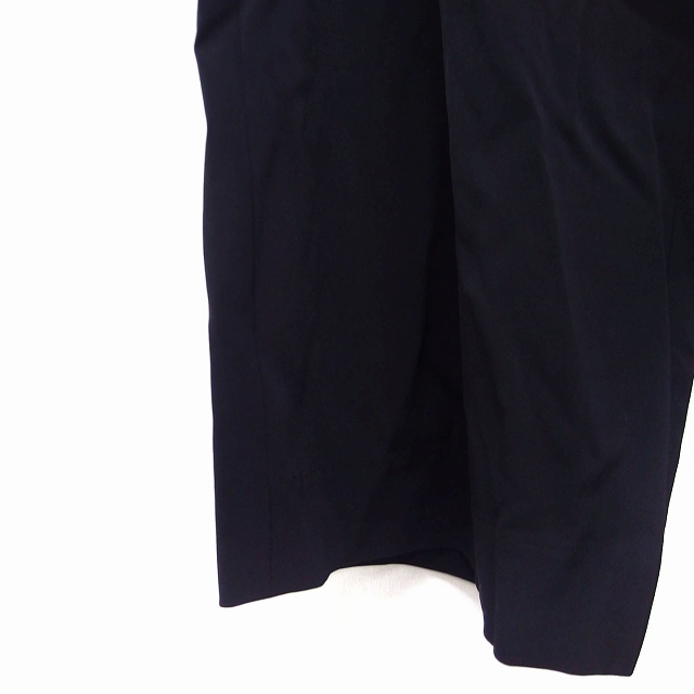  Michel Klein MICHEL KLEIN tuck wide pants plain simple 36 black black /FT2 lady's 
