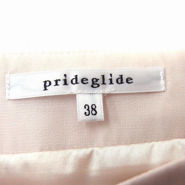 プライドグライド prideglide フレア ミニ スカート 花プリント 38 ピンク パープル 紫 /FT35 レディース_画像3