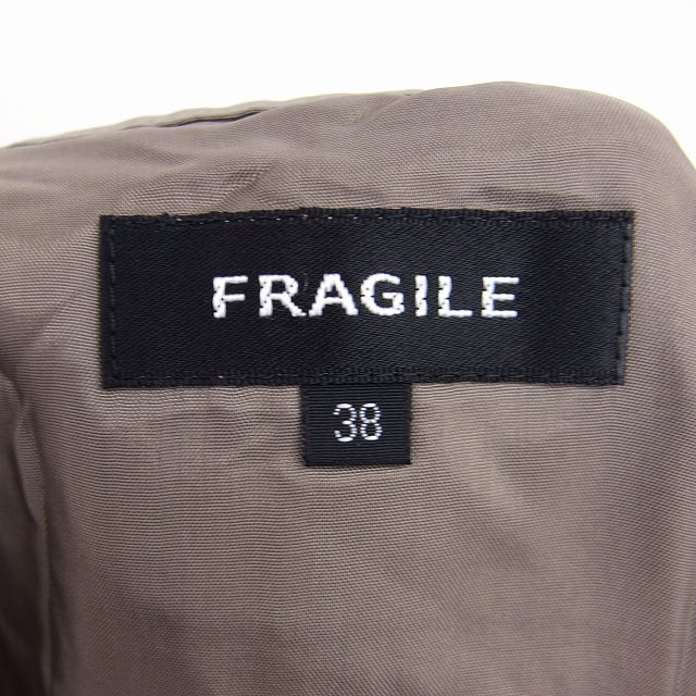 フラジール FRAGILE ティアード スカート フレア 膝上 ミニ 無地 シンプル 38 ダークベージュ /HT13 レディース_画像3