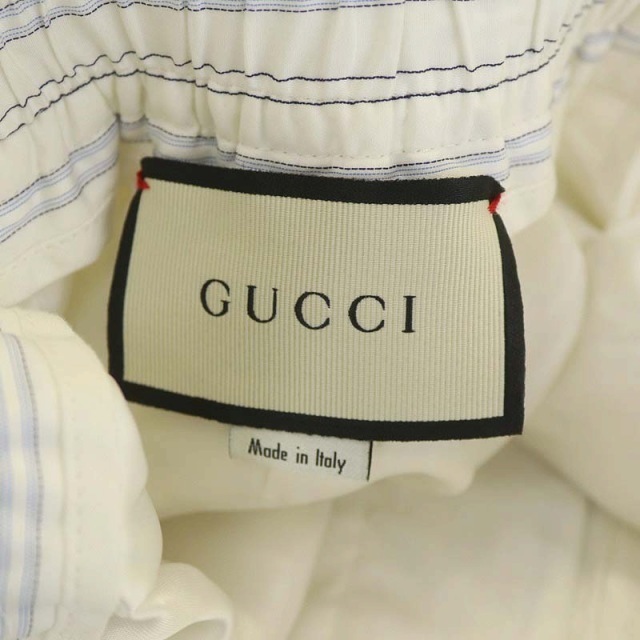  Gucci GUCCI конические брюки боковой линия полоса легкий 44 белый темно-синий синий белый темно-синий голубой /AA #OS женский 