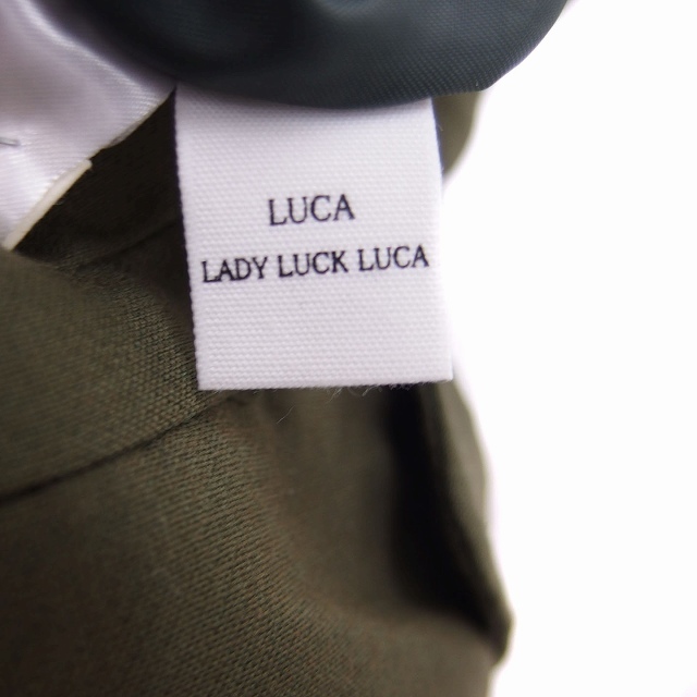 レディラックルカ LADY LUCK LUCA スカート フレア ロング フェイクポケット シンプル カーキ /KT26 レディース_画像3