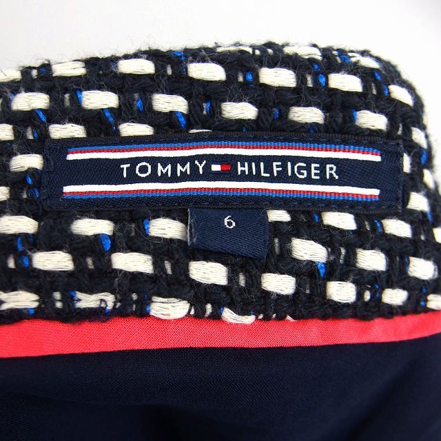  Tommy Hilfiger TOMMY HILFIGER flair юбка колени сверху Mini общий рисунок линия Logo очарование хлопок .6 чёрный свет бежевый /HT6 женский 