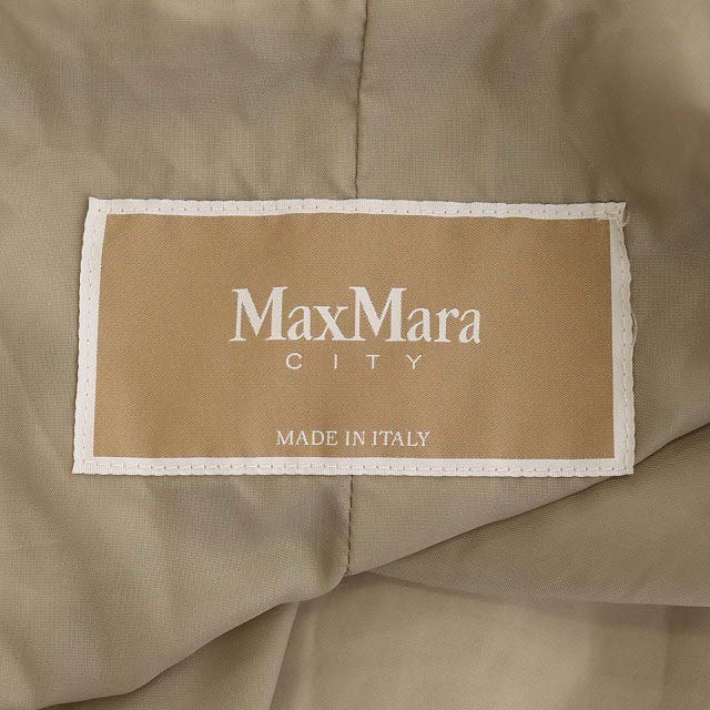 マックスマーラ MAX MARA CITY スプリングベルテッドコート トレンチコート ロング 薄手 36 ライトベージュ /HS ■OS レディース_画像3