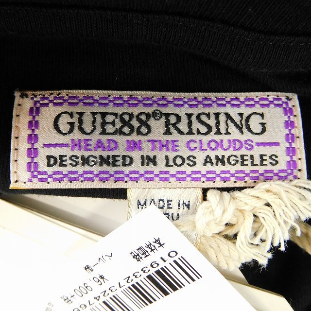  не использовался товар Guess GUESS 19 GUESSx88RISING GUE88RISING футболка cut and sewn короткий рукав вырез лодочкой хлопок Logo принт M чёрный фиолетовый мужской 