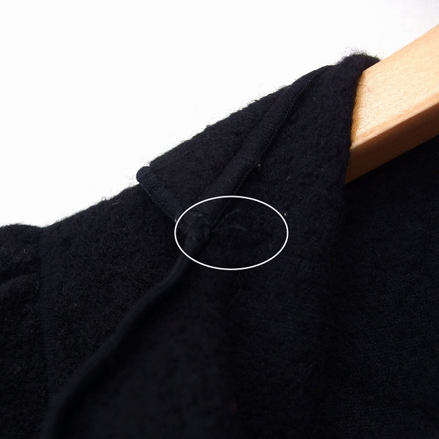  Untitled UNTITLEDto очистка re лучший шерсть шерсть укороченные брюки длина одноцветный простой трубчатая обводка 2 черный чёрный /HT16 женский 