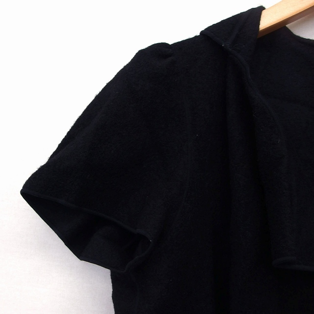  Untitled UNTITLEDto очистка re лучший шерсть шерсть укороченные брюки длина одноцветный простой трубчатая обводка 2 черный чёрный /HT16 женский 