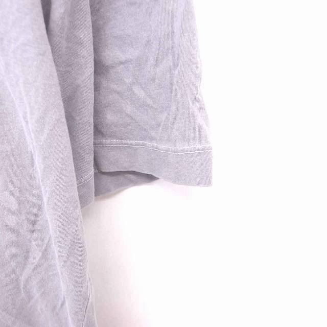 ナノユニバース nano universe Tシャツ カットソー Vネック 無地 シンプル 綿 コットン 半袖 L グレー /TT30 メンズ_画像6