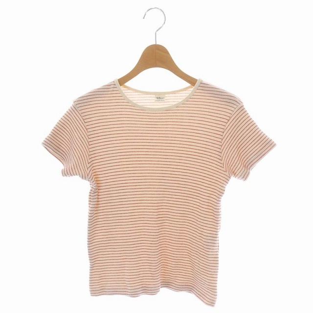 ロンハーマン Ron Herman 22SS Honeycomb Striped Tee Tシャツ カットソー 半袖 クルーネック ボーダー XS 白 ホワイト 赤 レッド_画像1