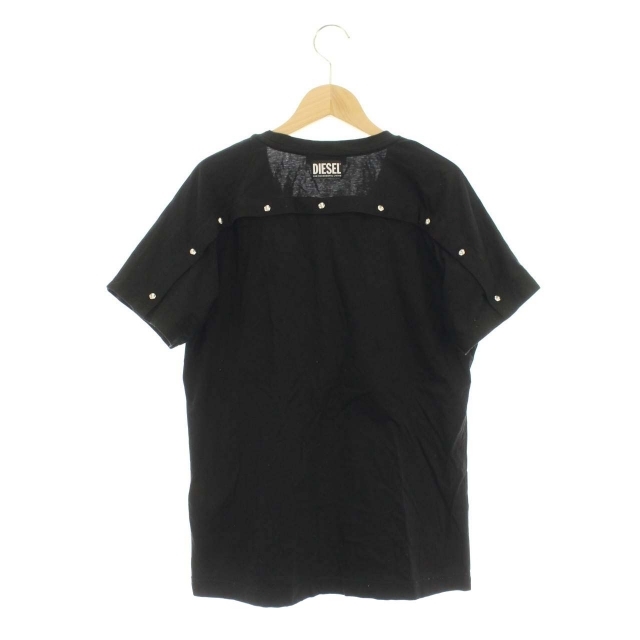 ディーゼル DIESEL カットソー Tシャツ 半袖 ロゴ ストレッチ XS 黒 ブラック /DK レディース_画像2