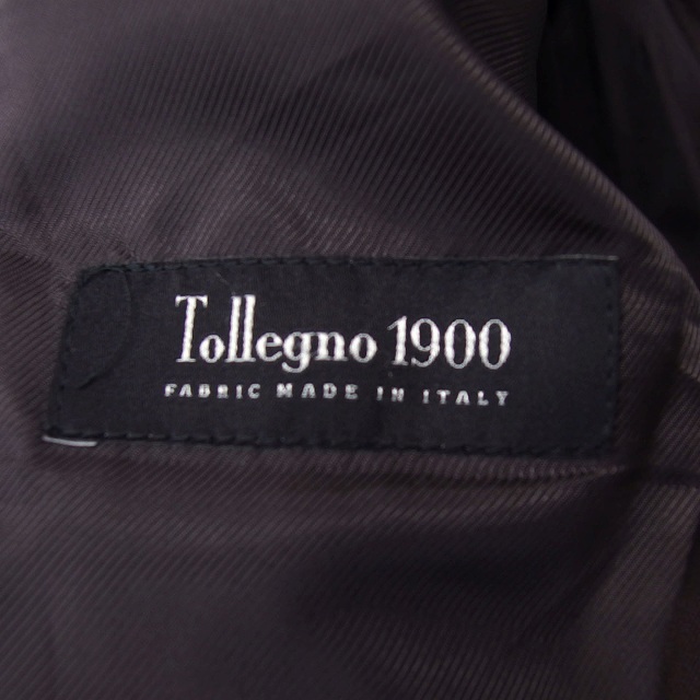 トレーニョ Tollegno 1900 ジャケット アウター テーラード 総裏地 ウール 100AB7 黒 ブラック /NT5 メンズ_画像3
