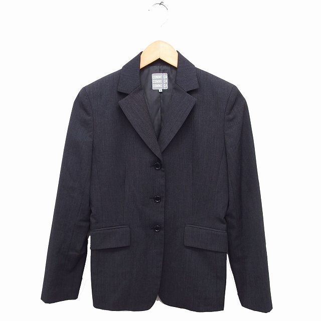  Comme Ca COMME CA tailored jacket outer single wool 7 charcoal /FT17 lady's 