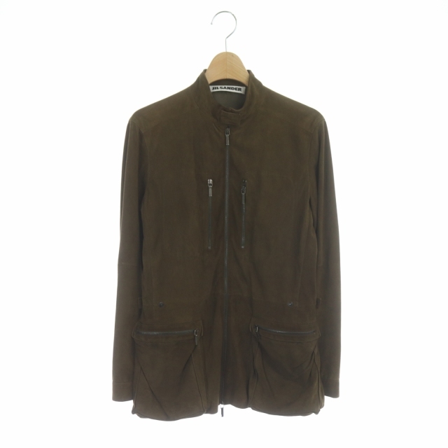正規 ジルサンダー JIL SANDER スウェードスタンドカラーブルゾン