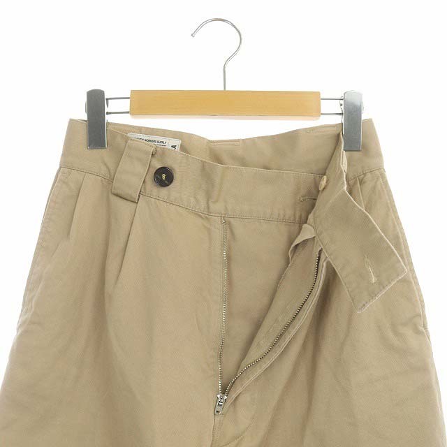 tikaTICCA center Press cotton chino pants tuck 1 beige /HK #OS lady's 