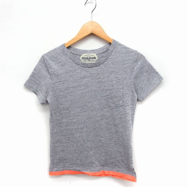  mirror obsin Zone MIRROR OF Shinzone Short sleeve T-shirt ound-necked bai color neon color F gray orange /FT11 lady's 