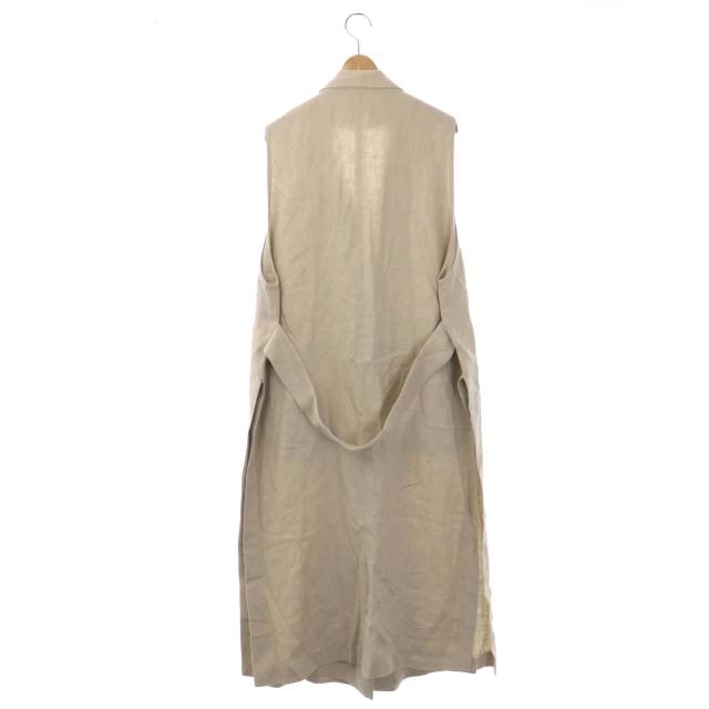 サクラ SACRA 21SS LINEN TWILL GILET ジレ ロング リネン 38 ベージュ