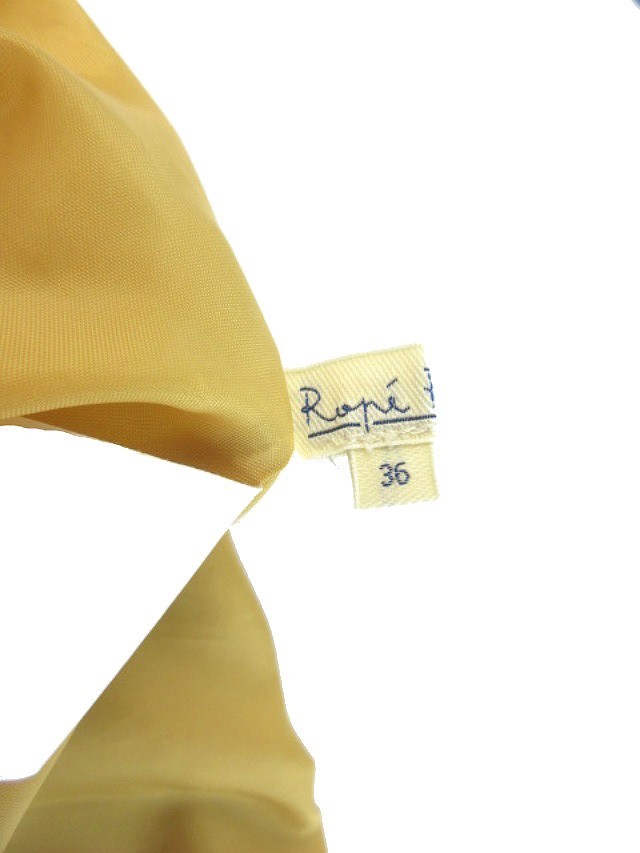 ロペピクニック ROPE Picnic スカート ギャザー ラップ ミニ ジップフライ 36 黄色 イエロー /TK21 レディース_画像3