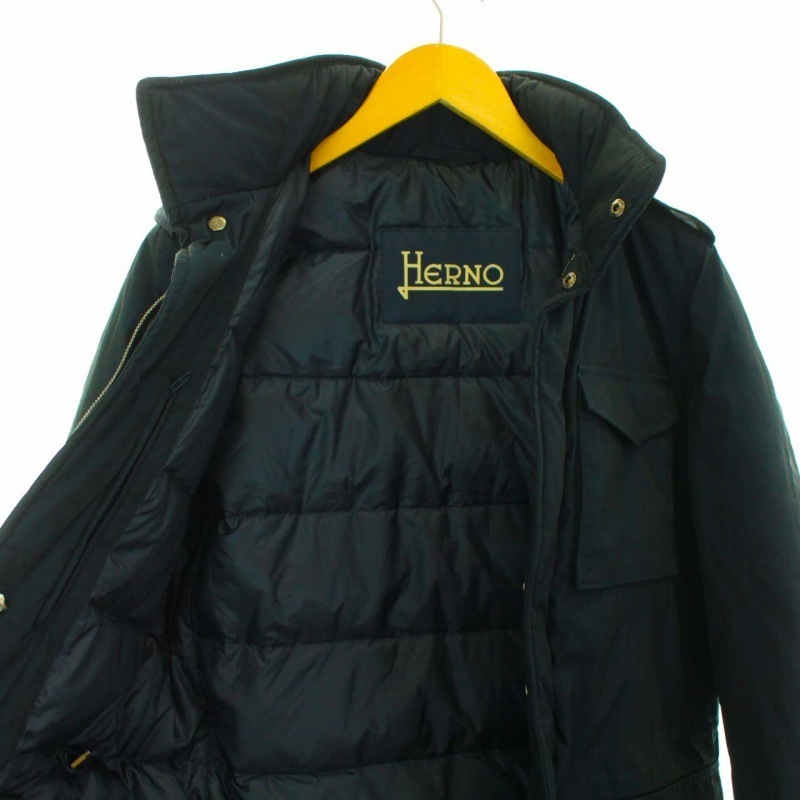 ヘルノ HERNO M-65ブルゾン ダウンジャケット アウター 44 S 紺