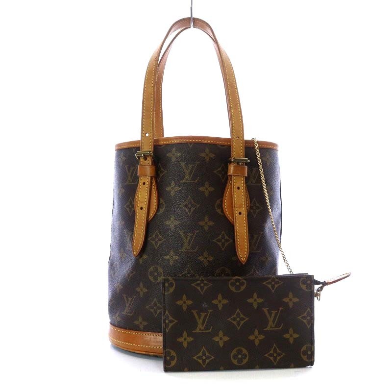 ルイヴィトン LOUIS VUITTON モノグラム プチ バケット PM トート