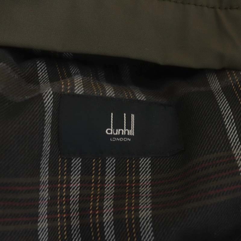 ダンヒル dunhill ステンカラー裏チェックコート アウター ミドル丈