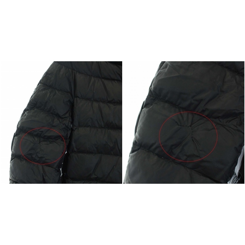 アルマーニ コレツィオーニ ダウンコート アウター ミドル丈 ロング 七分袖 40 L 黒 ブラック /TK ▲H ■EC レディース_画像6