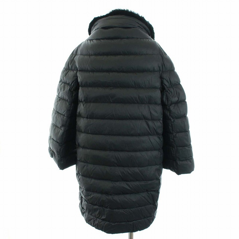 アルマーニ コレツィオーニ ダウンコート アウター ミドル丈 ロング 七分袖 40 L 黒 ブラック /TK ▲H ■EC レディース_画像2
