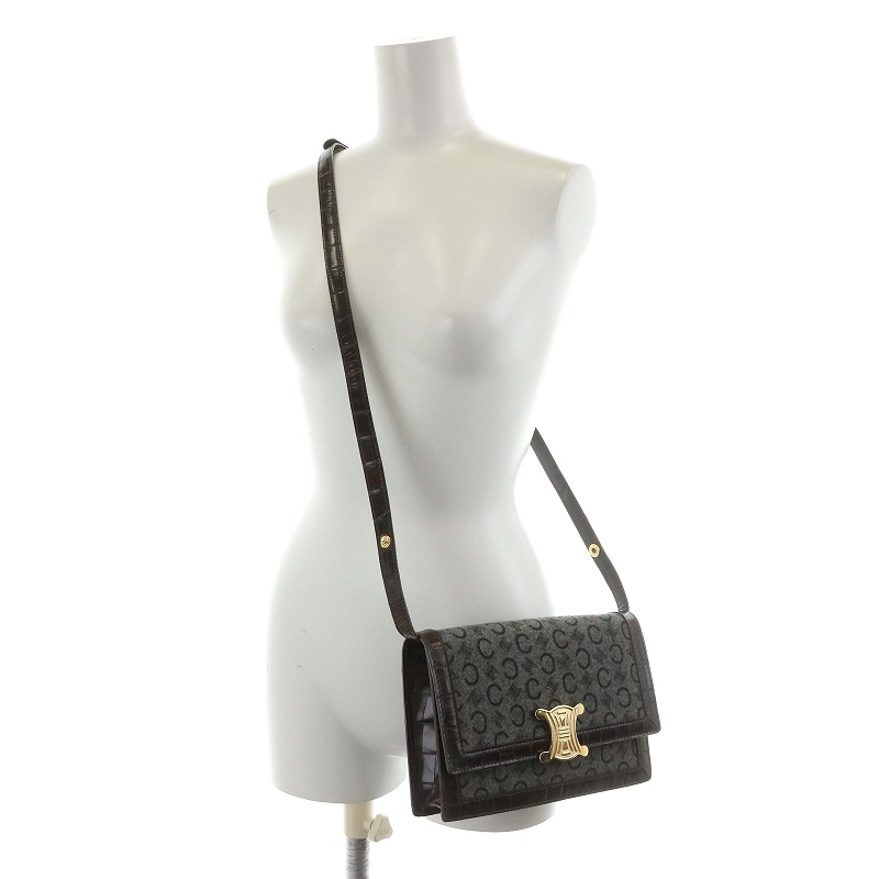 セリーヌ CELINE トリオンフ Cマカダム ショルダーバッグ クラッチ
