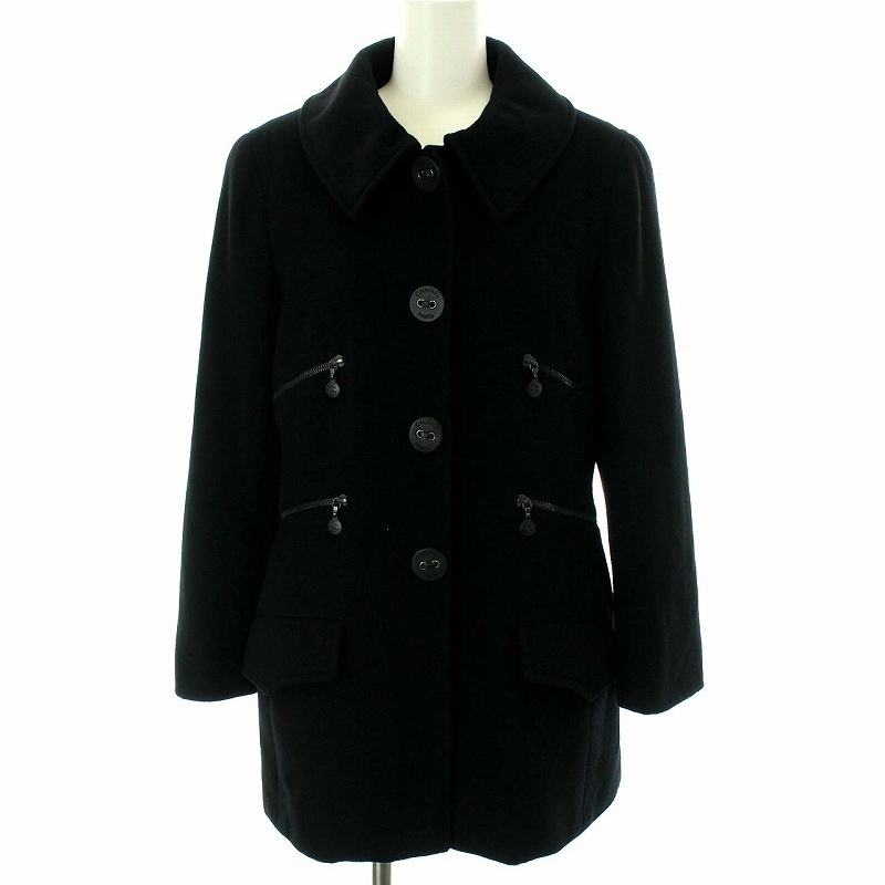 SALE シャネル CHANEL 02A ステンカラーコート ミドル丈 ココマーク ...