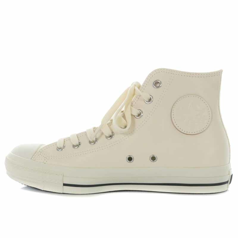 未使用品 コンバース CONVERSE MHL. LEA ALL STAR HI スニーカー ハイカット カウレザー 牛革 US8.5 27cm アイボリー 1CJ365 メンズ www.bercom-ks.com