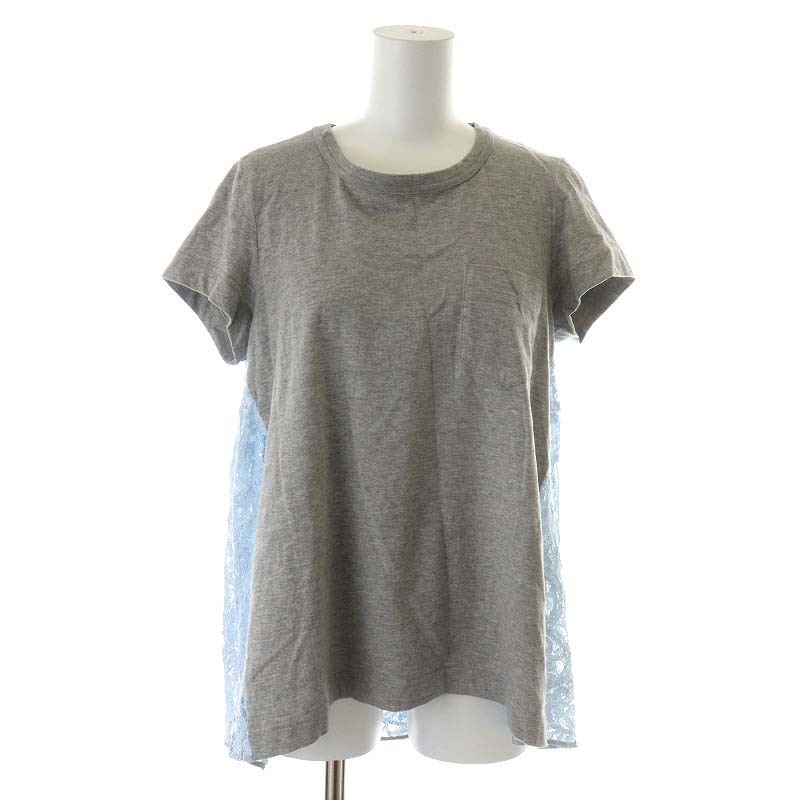 サカイラック sacai luck レースドッキングTシャツ カットソー 半袖 3
