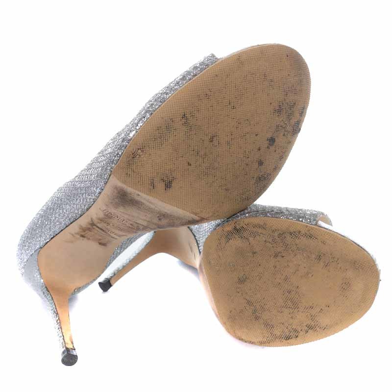 ジミーチュウ JIMMY CHOO パンプス オープントゥ ピンヒール