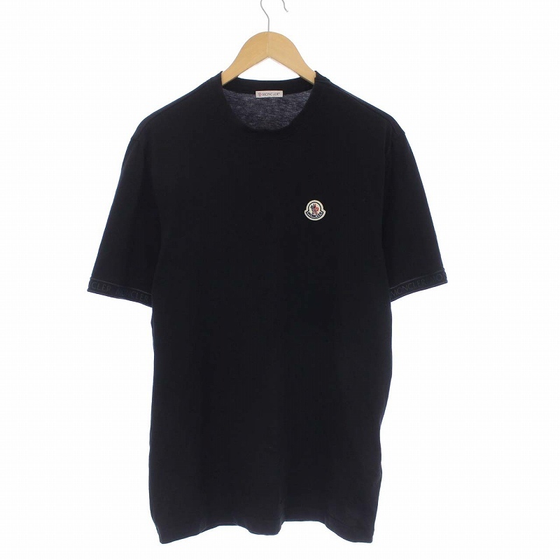 モンクレール MONCLER 21AW MAGLIA T-SHIRT 半袖 Tシャツ カットソー ワッペン M 黒 ブラック /KH メンズ