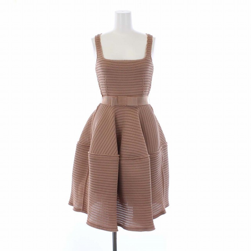 未使用品 ランバン LANVIN ノースリーブワンピース ドレス ひざ丈