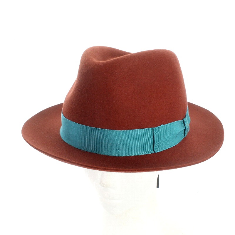 ボルサリーノ Borsalino リアルファ ラビット イタリア製 M レア 茶