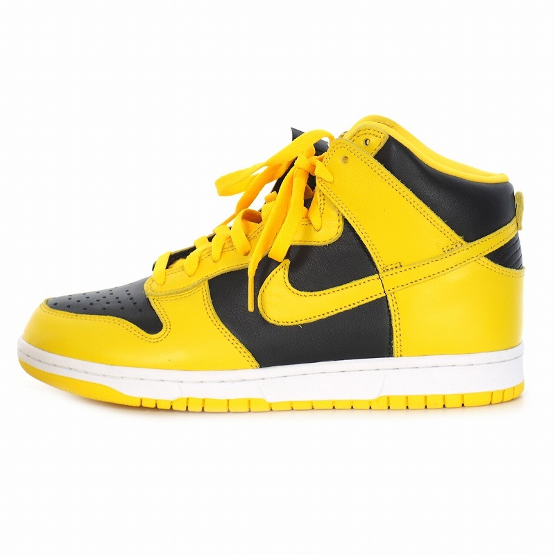 メーカー包装済】 ダンク IOWA SP HIGH DUNK NIKE ナイキ 未使用品 ハイ CZ8149-002 イエロー ブラック バーシティメイズ 27.5cm US9.5 スニーカー アイオア 27.5cm ナイキ NIKE トレーナー 紺色 ネイビー 赤 レッド 白色 ホワイト エアトレーナー