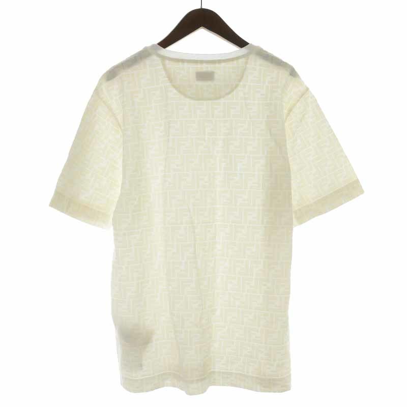 フェンディ FENDI 21SS T-shirt in white pique Tシャツ カットソー