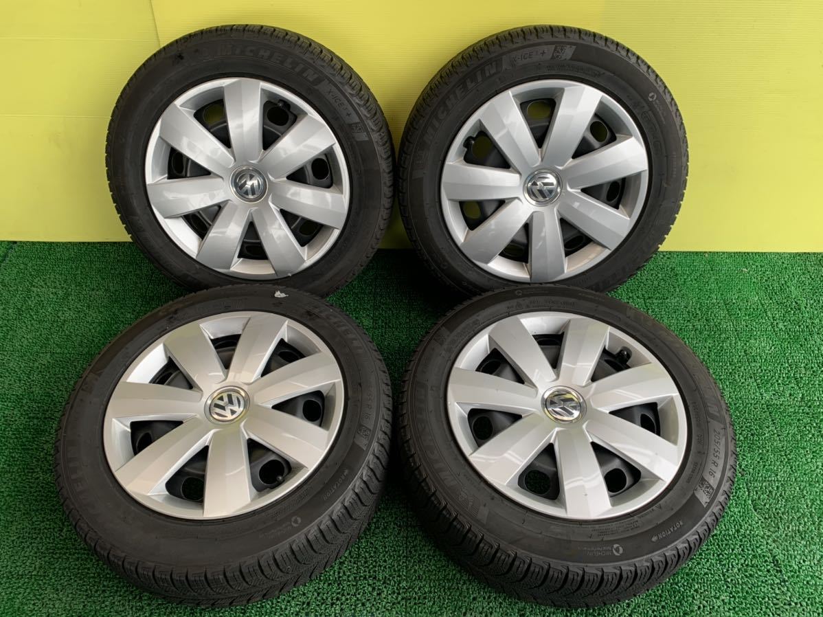 ワーゲン純正スチールホイール付き スタッドレスタイヤ 205/55R16